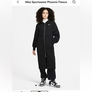 Nike phoenix fleece long hooded jacket